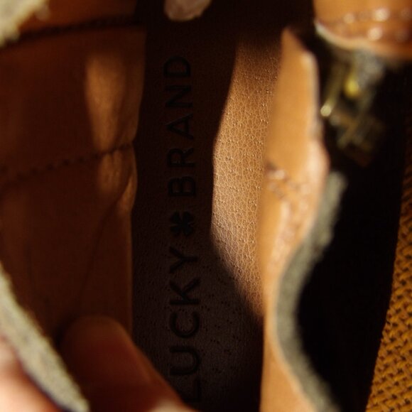 Lucky Brand Basel Leather Booties Sz 8.5 - Picture 9 of 9